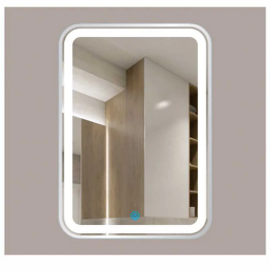Gương Led Hình Chữ Nhật 50 x 70 Viền Inox Xi Trắng Navier NV-185