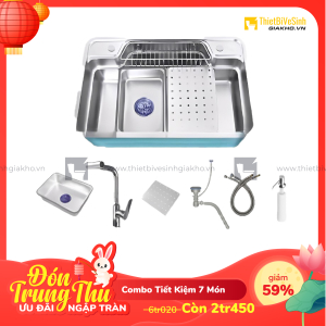 Combo Chậu Chén Siêu Tiết Kiệm 6 Món Navier CBF01