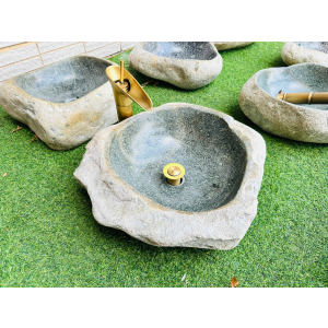 Chậu Lavabo Đá Cuội Nguyên Khối Navier NV-DC037