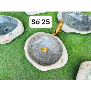 Chậu Lavabo Đá Cuội Nguyên Khối Navier NV-DC023