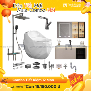 Combo Trọn Bộ Thiết Bị Phòng Tắm 12 Món Tiết Kiệm Navier CBPT0032