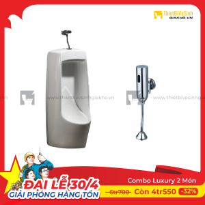 Combo Bồn Tiểu Van Xả Cảm Ứng Siêu Tiết Kiệm Navier CBT03