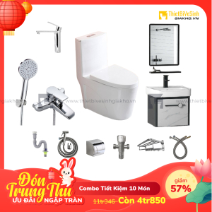 Combo Trọn Bộ Thiết Bị Phòng Tắm 9 Món Tiết Kiệm Navier CBPT0077
