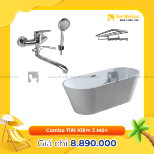 Combo Bồn Tắm Hình Oval Cao Cấp Navier CBBT05