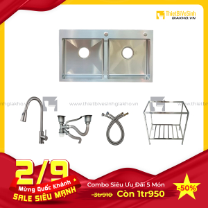 Combo Chân Chậu Chén Siêu Tiết Kiệm Navier CBF06