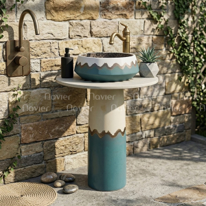 Chậu Lavabo Chân Sứ Nghệ Thuật EV-CĐC06