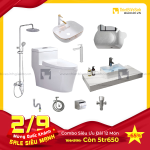 Combo Trọn Bộ Thiết Bị Phòng Tắm 10 Món Tiết Kiệm Navier CBPT0085