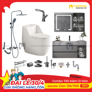 Combo Trọn Bộ Thiết Bị Phòng Tắm 12 Món Tiết Kiệm Navier CBPT0033