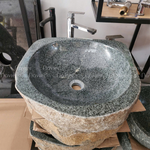 Chậu Lavabo Đá Cuội Nguyên Khối Navier NV-DC001
