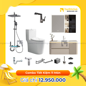 Combo Trọn Bộ Thiết Bị Phòng Tắm 11 Món Tiết Kiệm Navier CBPT0078