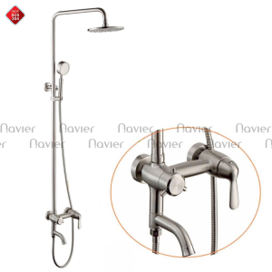 Sen Cây Nóng Lạnh Tròn Lệch Inox 304 Đúc Tăng Áp Cao Cấp navier NV-805TA304