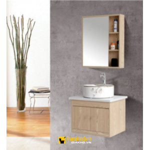 Bộ Tủ Chậu Lavabo Nhựa PVC Giả Gỗ Cao Cấp Navier NV-561