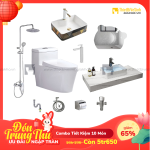 Combo Trọn Bộ Thiết Bị Phòng Tắm 10 Món Tiết Kiệm Navier CBPT0085