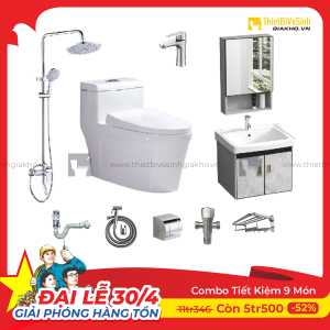 Combo Trọn Bộ Thiết Bị Phòng Tắm 9 Món Tiết Kiệm Navier CBPT007