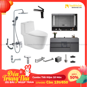Combo Trọn Bộ Thiết Bị Phòng Tắm 10 Món Tiết Kiệm Navier CBPT0079