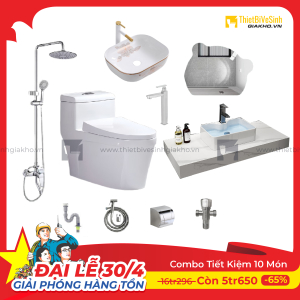 Combo Trọn Bộ Thiết Bị Phòng Tắm 10 Món Tiết Kiệm Navier CBPT0085