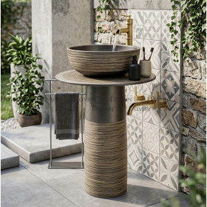  Chậu Lavabo Chân Sứ Nghệ Thuật EV-CĐC04