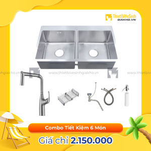 Combo Chậu Chén Siêu Tiết Kiệm 6 Món Navier CBF02