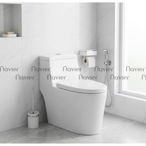 Bồn Cầu 1 Khối Nhập Khẩu Cao Cấp Navier NV-1037
