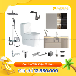 Combo Trọn Bộ Thiết Bị Phòng Tắm 11 Món Tiết Kiệm Navier CBPT0078