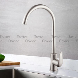 Vòi Rửa Chén Nóng Lạnh Xoay Ổ Bi Inox 304 Đúc Navier NV-261