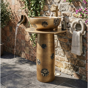 Chậu Lavabo Chân Sứ Nghệ Thuật EV-CĐC03