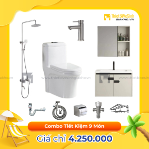 Combo Trọn Bộ Thiết Bị Phòng Tắm 9 Món Tiết Kiệm Navier CBPT004