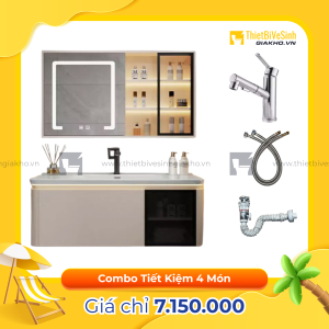 Combo Bộ Tủ Chậu Lavabo Siêu Tiết Kiệm Cao Cấp Navier CBTL05