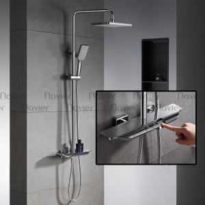 Sen Cây Tắm Nóng Lạnh Phím Đàn Phủ Crom Cao Cấp Navier NV-8021CR