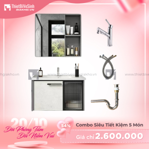 Combo Bộ Tủ Chậu Lavabo Siêu Tiết Kiệm Cao Cấp Navier CBTL03