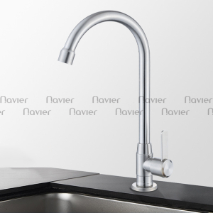 Vòi chén nóng lạnh thân tròn inox 304 Navier NV-206S