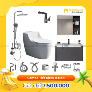 Combo Trọn Bộ Thiết Bị Phòng Tắm 11 Món Tiết Kiệm CBPT0043