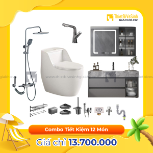 Combo Trọn Bộ Thiết Bị Phòng Tắm 12 Món Tiết Kiệm Navier CBPT0033