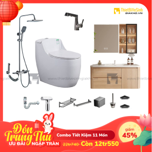 Combo Trọn Bộ Thiết Bị Phòng Tắm 11 Món Tiết Kiệm Navier CBPT0034