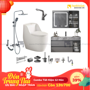 Combo Trọn Bộ Thiết Bị Phòng Tắm 12 Món Tiết Kiệm Navier CBPT0033