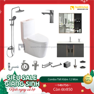 Combo Trọn Bộ Thiết Bị Phòng Tắm 12 Món Tiết Kiệm CBPT0036