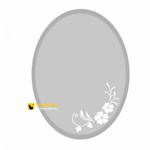 Gương Phòng Tắm Có Hoa Văn Hình Elip 45x60 Navier NV-1407OV