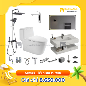 Combo Trọn Bộ Thiết Bị Phòng Tắm 14 Món Tiết Kiệm Navier CBPT0025