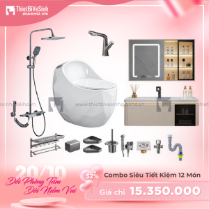 Combo Trọn Bộ Thiết Bị Phòng Tắm 12 Món Tiết Kiệm Navier CBPT0032