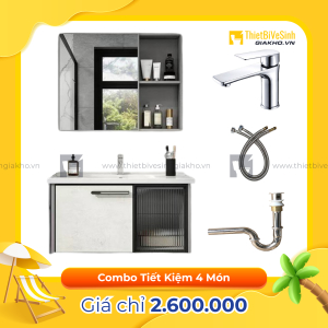 Combo Bộ Tủ Chậu Lavabo Siêu Tiết Kiệm Cao Cấp Navier CBTL03