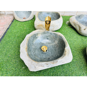 Chậu Lavabo Đá Cuội Nguyên Khối Navier NV-DC036