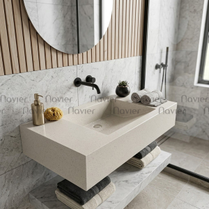 Bàn Lavabo Chất Liệu Đá Mài Cao Cấp Navier NV-460