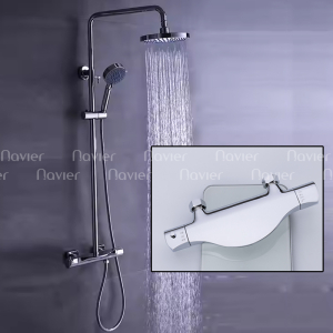 Sen Cây Tắm Nóng Lạnh Đồng Thau Mạ Crome Cao Cấp Navier NV-9250 (Tăng Giảm Nhiệt Độ)