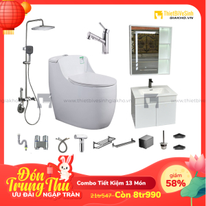 Combo Trọn Bộ Thiết Bị Phòng Tắm 13 Món Tiết Kiệm Navier CBPT0026