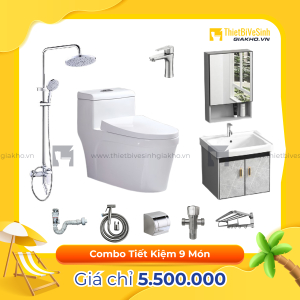 Combo Trọn Bộ Thiết Bị Phòng Tắm 9 Món Tiết Kiệm Navier CBPT007