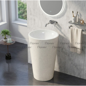 Chậu Lavabo Trụ Chất Liệu Đá Mài Cao Cấp Navier NV-466