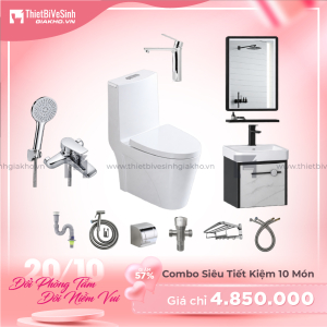 Combo Trọn Bộ Thiết Bị Phòng Tắm 9 Món Tiết Kiệm Navier CBPT0077