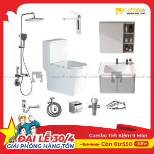 Combo Trọn Bộ Thiết Bị Phòng Tắm 9 Món Tiết Kiệm Navier CBPT009