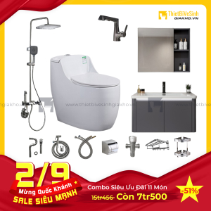 Combo Trọn Bộ Thiết Bị Phòng Tắm 11 Món Tiết Kiệm CBPT0043