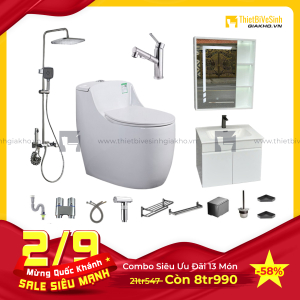 Combo Trọn Bộ Thiết Bị Phòng Tắm 13 Món Tiết Kiệm Navier CBPT0026